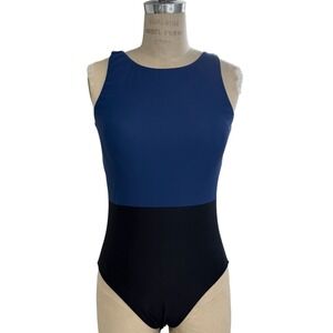 Summersalt One Piece Swimsuit Size 10 Deep Sea Black Colorblock High Neck